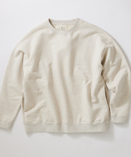 Snow Peak(スノーピーク)の「【SNOWPEAK/スノーピーク】Recycled Cotton Sweat Crewneck(スウェット・メンズ・グレー/アイボリー・LARGE/MEDIUM)」の2枚目の写真