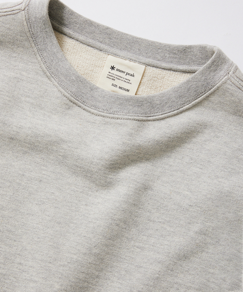 Snow Peak(スノーピーク)の「【SNOWPEAK/スノーピーク】Recycled Cotton Sweat Crewneck(スウェット・メンズ・グレー/アイボリー・LARGE/MEDIUM)」の5枚目の写真