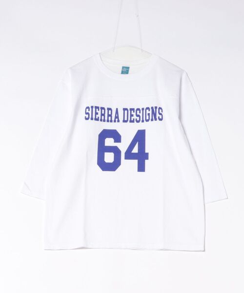 SIERRA DESIGNS（シェラデザイン）の「2026年新色入荷【SIERRA DESIGNS】コラボTシャツ/Good On × SIERRA DESIGNS 80's FOOTBALL TEE（Tシャツ/カットソー・メンズ・ナチュラル/グリーン系その他/ライトパープル/ネイビー/アッシュグレー/グリーン/ボルドー/ブラック/レッド/ホワイト/ライトブルー・MEDIUM/LARGE/X-LARGE/SMALL）」の2枚目の写真