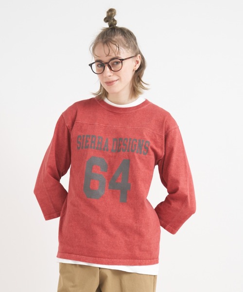 SIERRA DESIGNS（シェラデザイン）の「2026年新色入荷【SIERRA DESIGNS】コラボTシャツ/Good On × SIERRA DESIGNS 80's FOOTBALL TEE（Tシャツ/カットソー・メンズ・ナチュラル/グリーン系その他/ライトパープル/ネイビー/アッシュグレー/グリーン/ボルドー/ブラック/レッド/ホワイト/ライトブルー・MEDIUM/LARGE/X-LARGE/SMALL）」の10枚目の写真