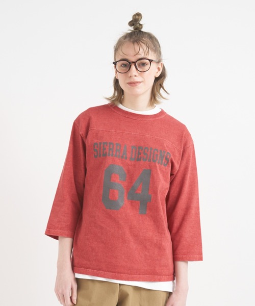 SIERRA DESIGNS（シェラデザイン）の「2026年新色入荷【SIERRA DESIGNS】コラボTシャツ/Good On × SIERRA DESIGNS 80's FOOTBALL TEE（Tシャツ/カットソー・メンズ・ナチュラル/グリーン系その他/ライトパープル/ネイビー/アッシュグレー/グリーン/ボルドー/ブラック/レッド/ホワイト/ライトブルー・MEDIUM/LARGE/X-LARGE/SMALL）」の22枚目の写真
