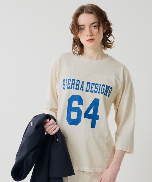 SIERRA DESIGNS（シェラデザイン）の「2026年新色入荷【SIERRA DESIGNS】コラボTシャツ/Good On × SIERRA DESIGNS 80's FOOTBALL TEE（Tシャツ/カットソー・メンズ・ナチュラル/グリーン系その他/ライトパープル/ネイビー/アッシュグレー/グリーン/ボルドー/ブラック/レッド/ホワイト/ライトブルー・MEDIUM/LARGE/X-LARGE/SMALL）」の17枚目の写真