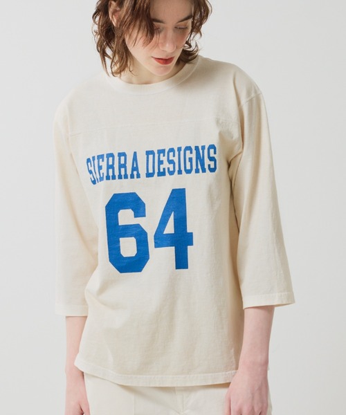 SIERRA DESIGNS（シェラデザイン）の「2026年新色入荷【SIERRA DESIGNS】コラボTシャツ/Good On × SIERRA DESIGNS 80's FOOTBALL TEE（Tシャツ/カットソー・メンズ・ナチュラル/グリーン系その他/ライトパープル/ネイビー/アッシュグレー/グリーン/ボルドー/ブラック/レッド/ホワイト/ライトブルー・MEDIUM/LARGE/X-LARGE/SMALL）」の16枚目の写真