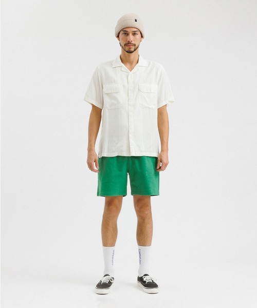 Saturdays NYC（サタデーズ ニューヨークシティ ）の「Austin Fundamental Sweatshort（スウェットパンツ・メンズ・ブラック/グリーン/ベージュ・X-SMALL/L/S/XL/M）」の6枚目の写真