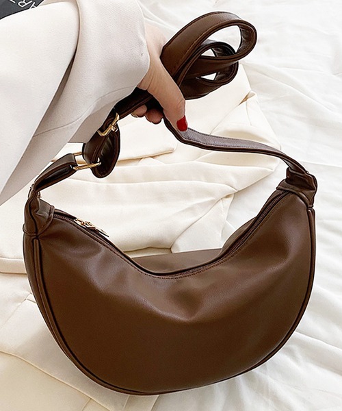 Amulet(アミュレット)の「2WAYハーフムーンバッグ(ショルダーバッグ・レディース・ブラック/イエロー/ホワイト/ライトグリーン/ブラウン・FREE)」の12枚目の写真