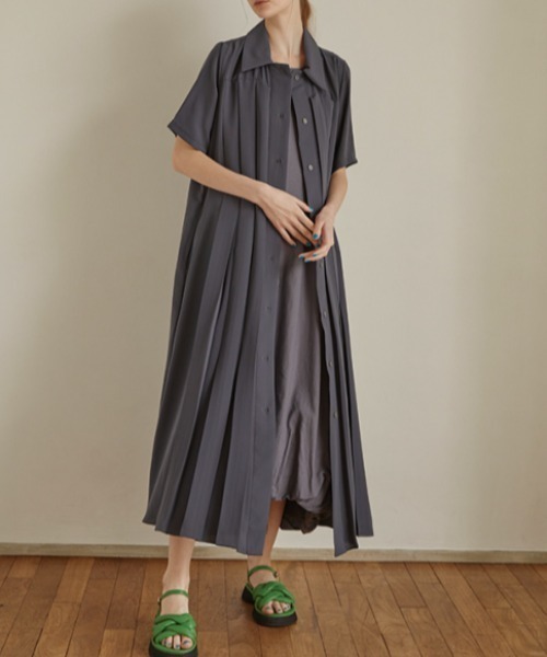 Pleats puri longshirt