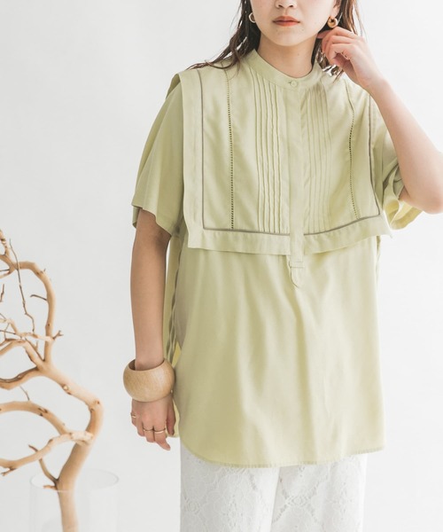 KBF（ケイビーエフ）の「ドロストレイヤードブラウス（シャツ/ブラウス・レディース・ブラック/オフホワイト/イエロー系その他・ONE）」の20枚目の写真