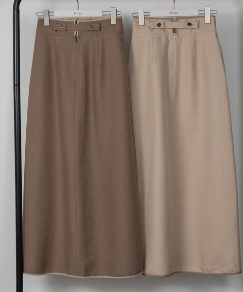 lawgy（ラウジー）の「change waist design skirt（スカート・レディース・モカ/ライトベージュ・FREE）」の14枚目の写真