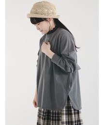 Samansa Mos2 | ピグメント加工ゆるロングTシャツ(Tシャツ/カットソー)