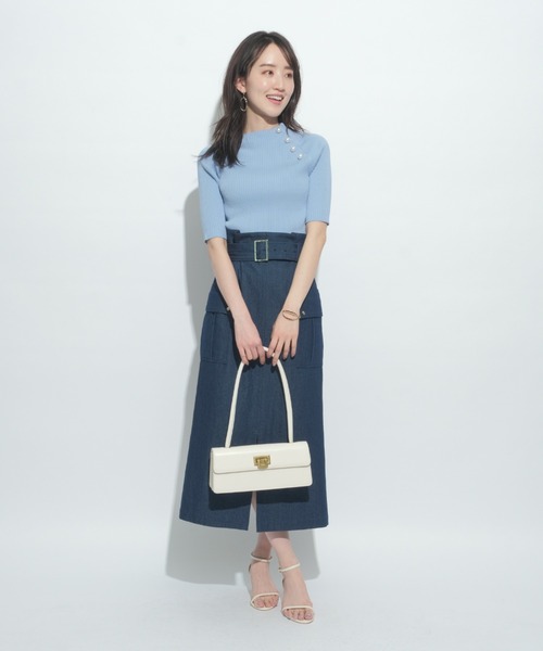 JUSGLITTY（ジャスグリッティー）の「5分袖サイドパールワイド