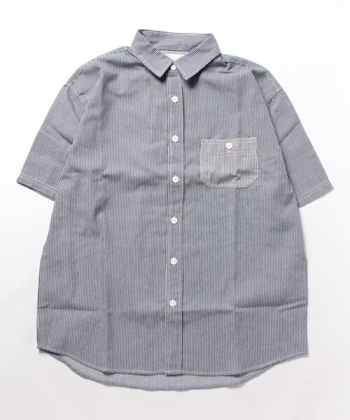 CORISCO(コリスコ)の「ヒッコリーポケット配色半袖シャツ(M1)(シャツ/ブラウス・メンズ・その他1/その他2・MEDIUM/X-LARGE/LARGE)」の14枚目の写真