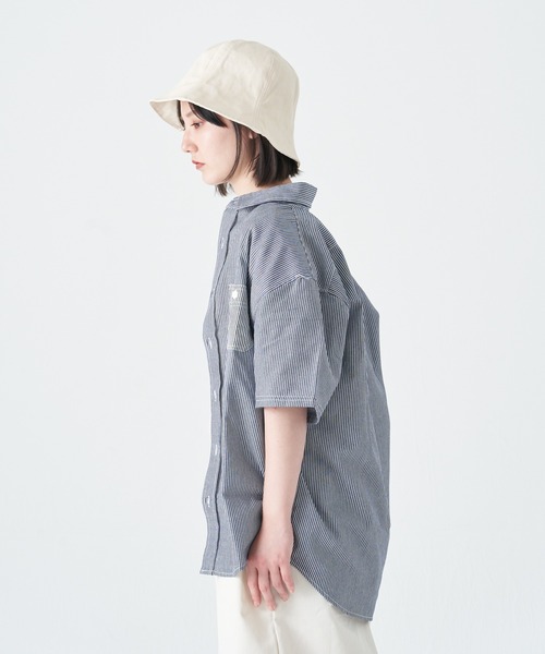 CORISCO(コリスコ)の「ヒッコリーポケット配色半袖シャツ(M1)(シャツ/ブラウス・メンズ・その他1/その他2・MEDIUM/X-LARGE/LARGE)」の9枚目の写真