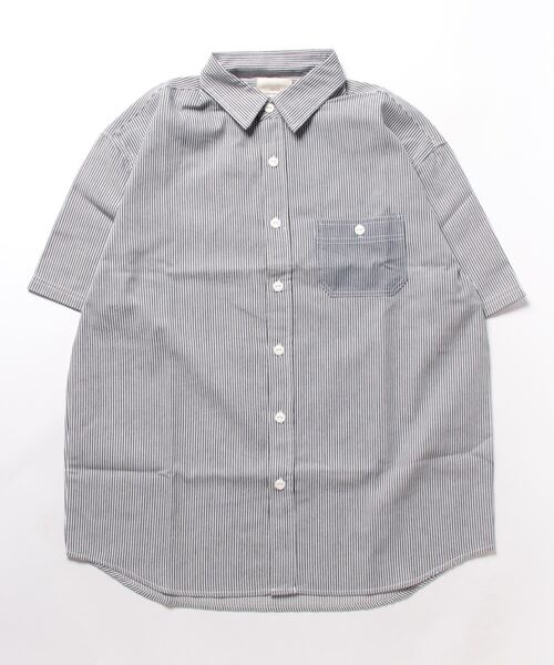 CORISCO(コリスコ)の「ヒッコリーポケット配色半袖シャツ(M1)(シャツ/ブラウス・メンズ・その他1/その他2・MEDIUM/X-LARGE/LARGE)」の8枚目の写真