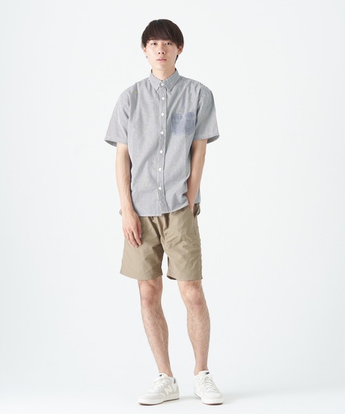 CORISCO(コリスコ)の「ヒッコリーポケット配色半袖シャツ(M1)(シャツ/ブラウス・メンズ・その他1/その他2・MEDIUM/X-LARGE/LARGE)」の5枚目の写真