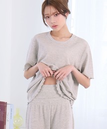 aimerfeel（エメフィール）の「【WEB限定】サマーワッフル 腹巻付き 半袖 綿混 上下セット ルームウェア セットアップ パジャマ（ルームウェア/パジャマ）」