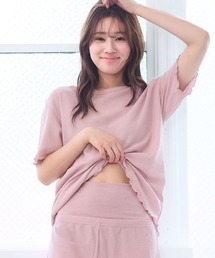 aimerfeel（エメフィール）の「【WEB限定】サマーワッフル 腹巻付き 半袖 綿混 上下セット ルームウェア セットアップ パジャマ（ルームウェア/パジャマ）」