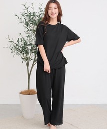 aimerfeel（エメフィール）の「【WEB限定】サマーワッフル 腹巻付き 半袖 綿混 上下セット ルームウェア セットアップ パジャマ（ルームウェア/パジャマ）」