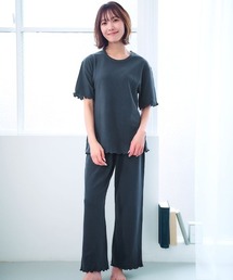aimerfeel（エメフィール）の「【WEB限定】サマーワッフル 腹巻付き 半袖 綿混 上下セット ルームウェア セットアップ パジャマ（ルームウェア/パジャマ）」