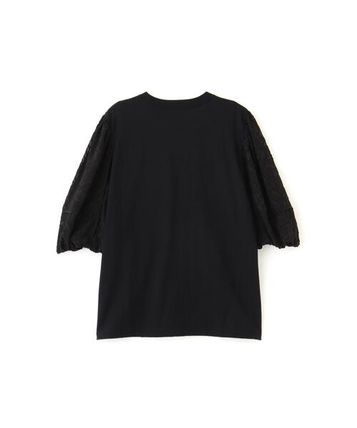 JILL STUART（ジルスチュアート）の「◆ジャガードスリーブジャージー（Tシャツ/カットソー・レディース・ホワイト/ブラック・FREE）」の7枚目の写真