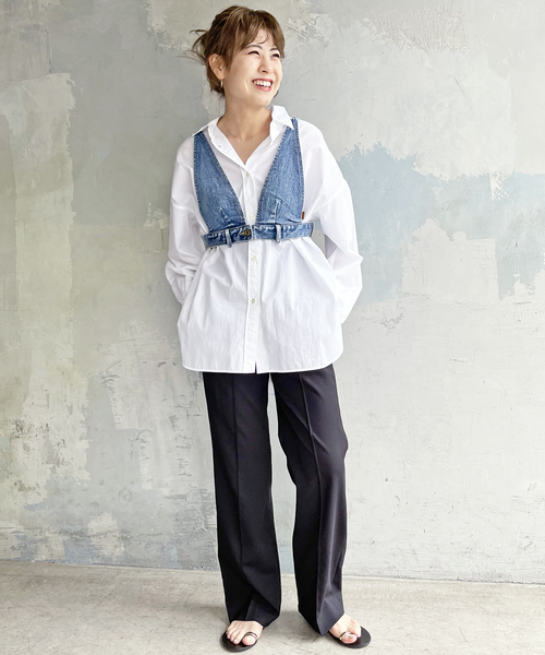 Spick & Span(スピックアンドスパン)の「5 1/2 REMAKE DENIM BUSTIER(その他トップス・レディース・ブルー系その他・FREE)」の5枚目の写真