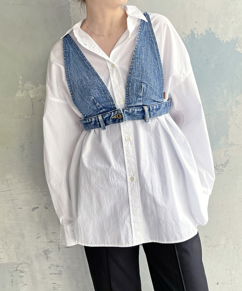 Spick & Span(スピックアンドスパン)の「5 1/2 REMAKE DENIM BUSTIER(その他トップス・レディース・ブルー系その他・FREE)」の11枚目の写真