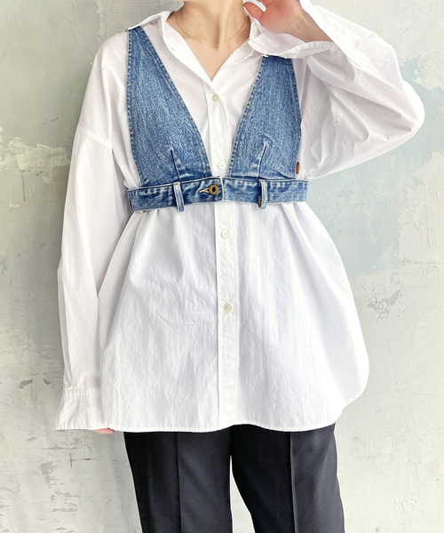 Spick & Span(スピックアンドスパン)の「5 1/2 REMAKE DENIM BUSTIER(その他トップス・レディース・ブルー系その他・FREE)」の8枚目の写真