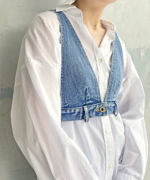 Spick & Span(スピックアンドスパン)の「5 1/2 REMAKE DENIM BUSTIER(その他トップス・レディース・ブルー系その他・FREE)」の21枚目の写真