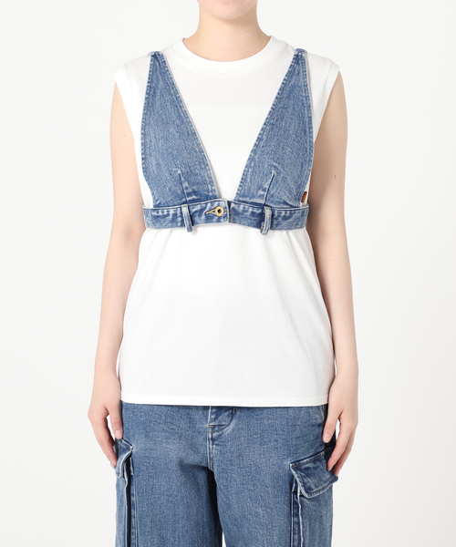 Spick & Span(スピックアンドスパン)の「5 1/2 REMAKE DENIM BUSTIER(その他トップス・レディース・ブルー系その他・FREE)」の3枚目の写真