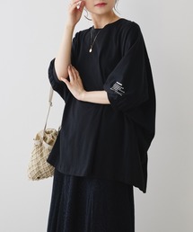 ワンポイントプリントチュニックTシャツ