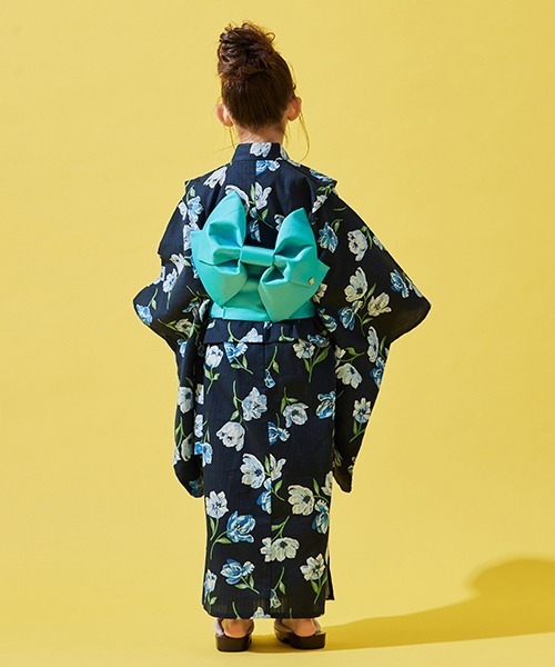 【新品】kate spade kids ヴァイ二ーローズ 浴衣 140 花柄 紺 ガールズ ヴァイニーローズ浴衣(140cm 紺): ジュニア - ナルミヤ
