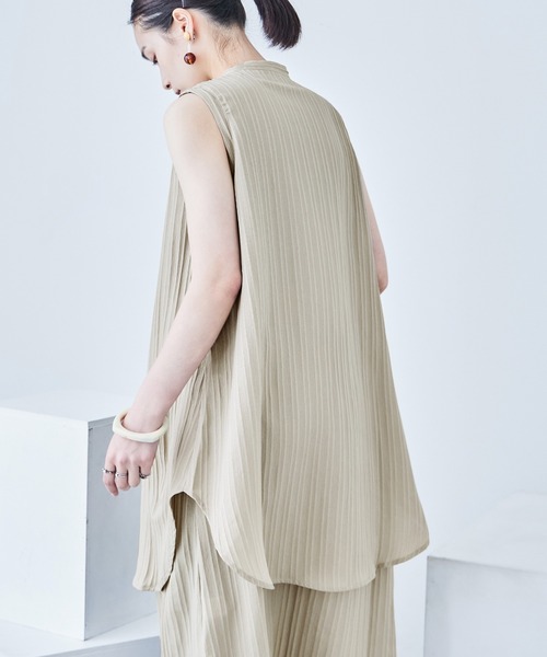 Fashion Letter(ファッションレター)の「シャドーストライプ レイヤード風ロングワンピース(ワンピース・レディース・ホワイト/ブルー/ライトベージュ/ブラック・M)」の22枚目の写真