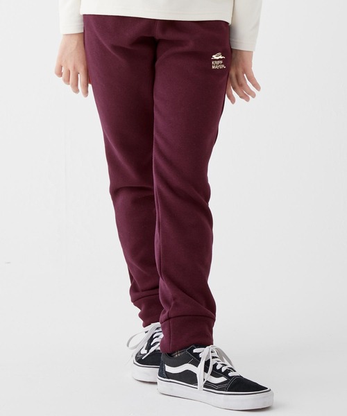 KRIFF MAYER Kid's Collection（クリフメイヤーキッズコレクション）の「【WEB限定】裏シャギーアタタカ裾リブパンツ（スウェットパンツ・キッズ・ブラック/ブラウン/チャコール/パープル/カーキ/ダークブルー/グレー/バーガンディー/ブルーグリーン/グリーン/レンガ/ライトブルー/ナチュラル/ダークグリーン・120/130/160/170/140/150）」の13枚目の写真