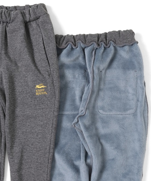 KRIFF MAYER Kid's Collection（クリフメイヤーキッズコレクション）の「【WEB限定】裏シャギーアタタカ裾リブパンツ（スウェットパンツ・キッズ・ブラック/ブラウン/チャコール/パープル/カーキ/ダークブルー/グレー/バーガンディー/ブルーグリーン/グリーン/レンガ/ライトブルー/ナチュラル/ダークグリーン・120/130/160/170/140/150）」の18枚目の写真