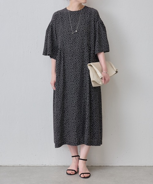 BEARDSLEY（ビアズリー）の「袖フレアドットワンピース