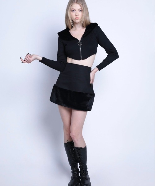 MORPH8NE（モルフィン）の「【MORPH8NE/モルフィン】EVIL SKIRT/ エビル ミニスカート（スカート・レディース・ブラック・S/M）」の3枚目の写真