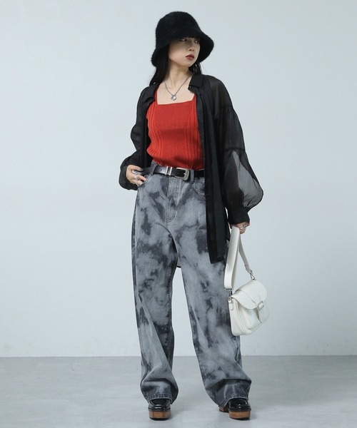 PAGEBOY（ページボーイ）の「ドライタッチシアーボリュームシャツ（シャツ/ブラウス・レディース・オフホワイト/ブラック/ブルー・FREE）」の13枚目の写真