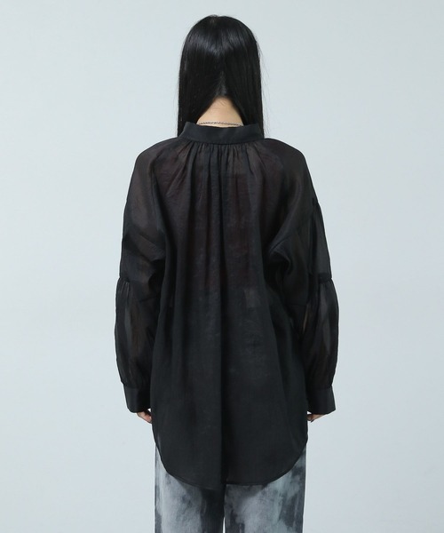 PAGEBOY（ページボーイ）の「ドライタッチシアーボリュームシャツ（シャツ/ブラウス・レディース・オフホワイト/ブラック/ブルー・FREE）」の19枚目の写真