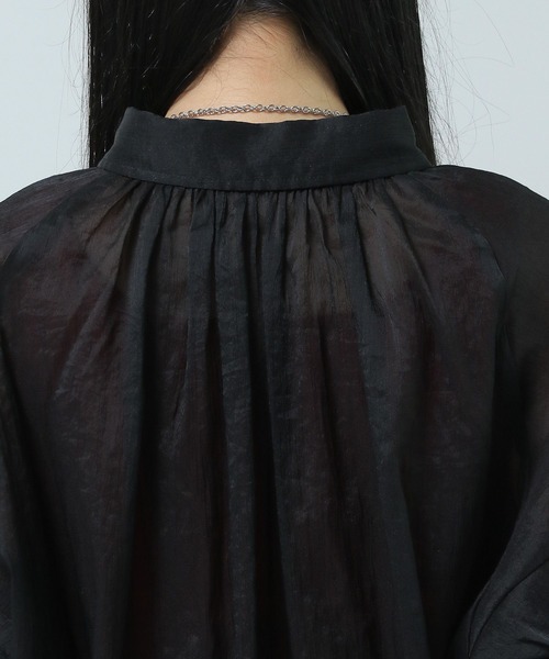 PAGEBOY（ページボーイ）の「ドライタッチシアーボリュームシャツ（シャツ/ブラウス・レディース・オフホワイト/ブラック/ブルー・FREE）」の21枚目の写真