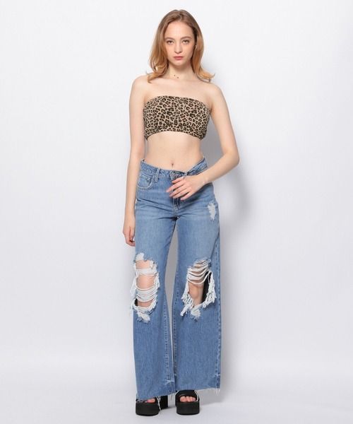 FOREVER 21（フォーエバー トゥエンティーワン）の「レオパードカップ付きベアトップ（チューブトップ・レディース・レオパード・SMALL/MEDIUM）」の13枚目の写真
