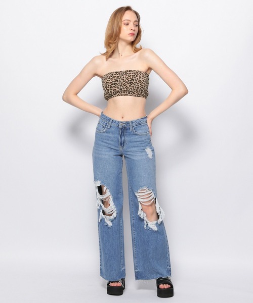 FOREVER 21（フォーエバー トゥエンティーワン）の「レオパードカップ付きベアトップ（チューブトップ・レディース・レオパード・SMALL/MEDIUM）」の6枚目の写真