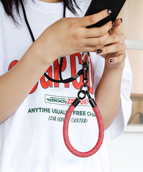 H.P HAND STRAP ハンドストラップ カラビナ付き スマホ ロープ
