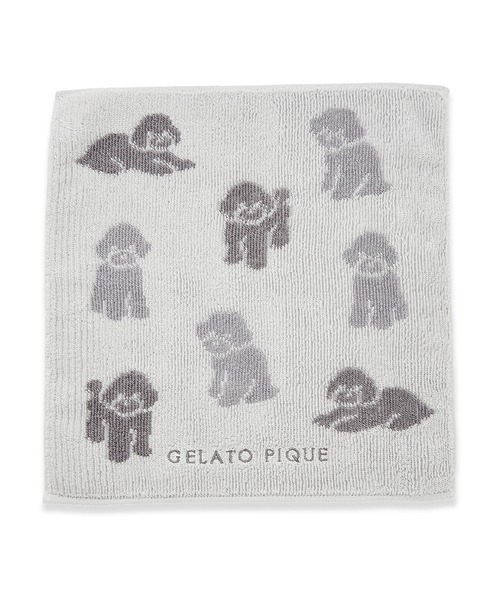 gelato pique（ジェラートピケ）の「トイプードル柄ハンドタオル