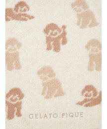 【新品未使用】gelato pique / ジェラピケ　トイプードル柄バスタオル gelato pique（ジェラートピケ）の「トイプードル柄バスタオル