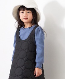 テレコリブパフスリーブ長袖Tシャツ■80～140cm