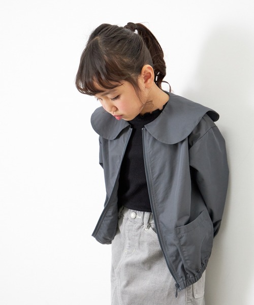 MAKE YOUR DAY(メイクユアデイ)の「テレコリブパフスリーブ長袖Tシャツ■80~140cm(Tシャツ/カットソー・キッズ・ブルー/アイボリー/ワインレッド/ブラック・100/90/110/130/80/120/140)」の6枚目の写真