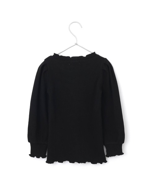 MAKE YOUR DAY(メイクユアデイ)の「テレコリブパフスリーブ長袖Tシャツ■80~140cm(Tシャツ/カットソー・キッズ・ブルー/アイボリー/ワインレッド/ブラック・100/90/110/130/80/120/140)」の15枚目の写真