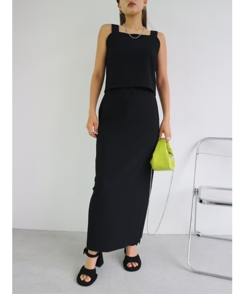 TRUNC（トランクエイティーエイト）の「Smooth Rib Self Cut Skirt（スカート・レディース・ブラック/ブルー/アイボリー・FREE）」の17枚目の写真