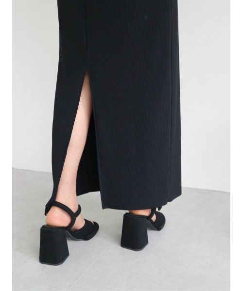 TRUNC（トランクエイティーエイト）の「Smooth Rib Self Cut Skirt（スカート・レディース・ブラック/ブルー/アイボリー・FREE）」の10枚目の写真