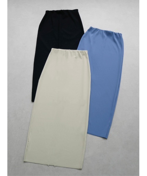 TRUNC（トランクエイティーエイト）の「Smooth Rib Self Cut Skirt（スカート・レディース・ブラック/ブルー/アイボリー・FREE）」の7枚目の写真