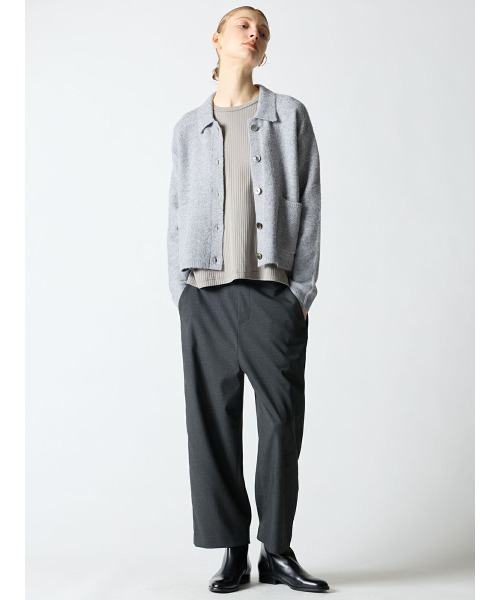 mizuiroind(ミズイロインド)の「mizuiro ind T/Rイージーストレートパンツ(その他パンツ・レディース・ブラック/チャコールグレー/ネイビー・2/1)」の3枚目の写真